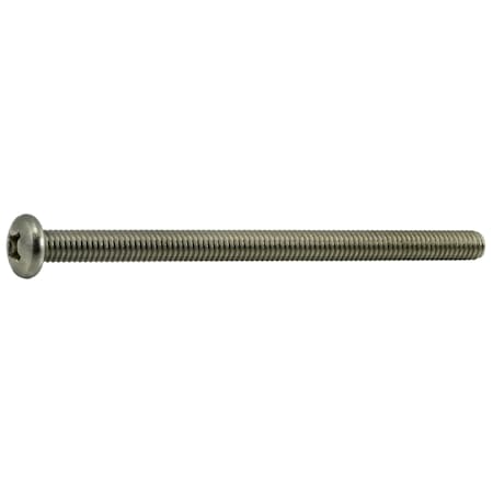 Midwest Fastener 5/16"-18 x 5 in Phillips Pan Machine Screw, Plain 18-8 Stainless Steel, 4 PK 37762